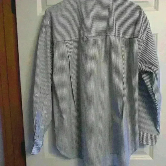 Gloria Vanderbilt women’s button down oversized casual blouse large - Picture 2 of 3